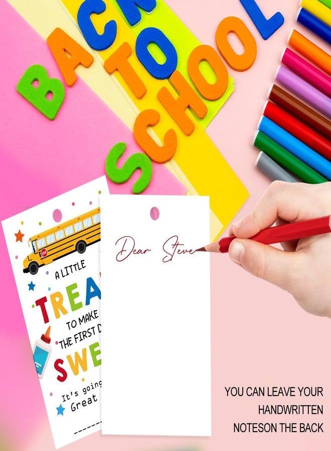 aPamr Back to School Gift Bag Tags,a Little Treat to Make The Frist Day Sweet Happy First Day of School Gift Tags,Teacher Appreciation Gift Tags,Welcome Back to School Gift Tag for Student - Image 3